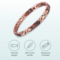 MagnetPure Fish Link Copper Magnetic Bracelet for Women