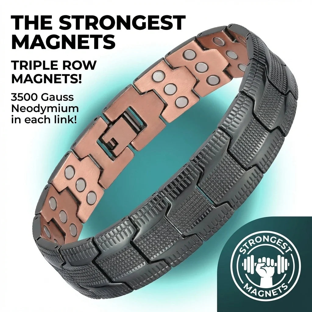 MagnetPure Ultra Black Copper Magnetic Bracelet for Men
