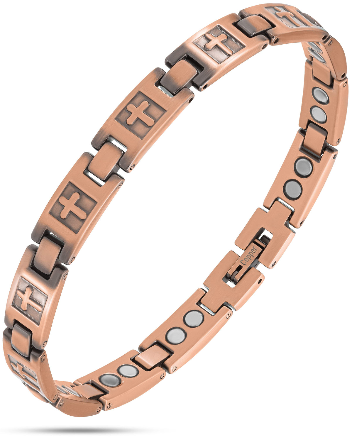 Women’s Ultra Strength Pure Copper Magnetic Bracelet (Cross)
