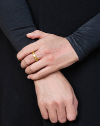 Crystal Magnetic Therapy Ring (Gold)