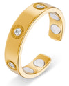 Crystal Magnetic Therapy Ring (Gold)