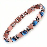 MagnetPure Turquoise Heart Copper Magnetic Bracelet for Women